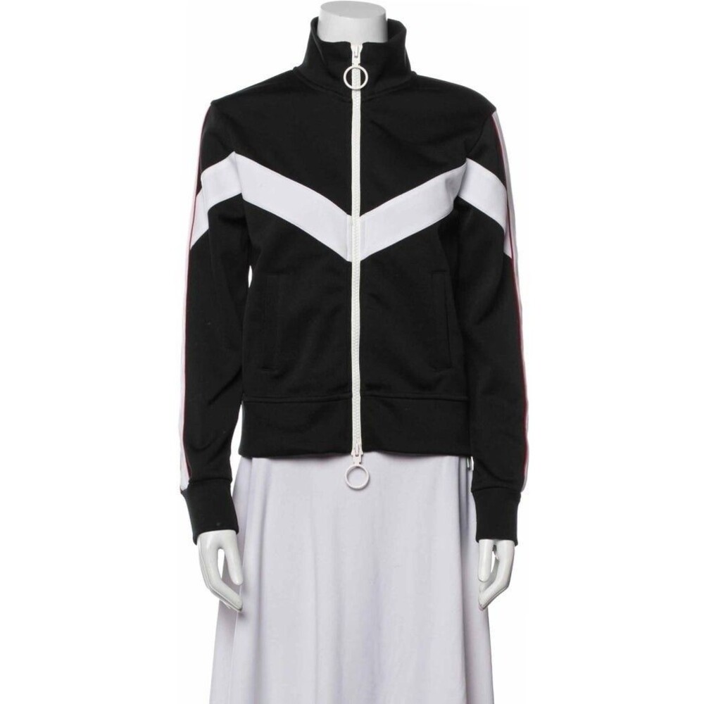 Off-White Virgil Abloh Chevron Track Jacket Black White Red Size M
